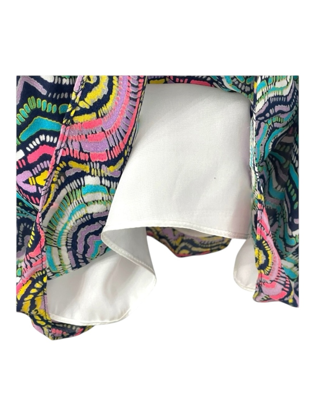 new Alice & Trixie ᪣ Kyra Print Silk Cold Shoulder Dress ᪣ Vibrant Gem Print ᪣ S - Picture 14 of 16